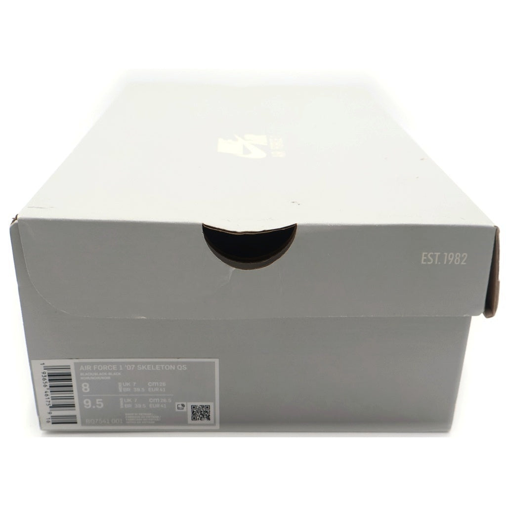 NIKE(ナイキ) AIR FORCE 1 07 SKELETON QS エアフォース スケルトン ローカットスニーカー ブラック US8/26cm BQ7541-001