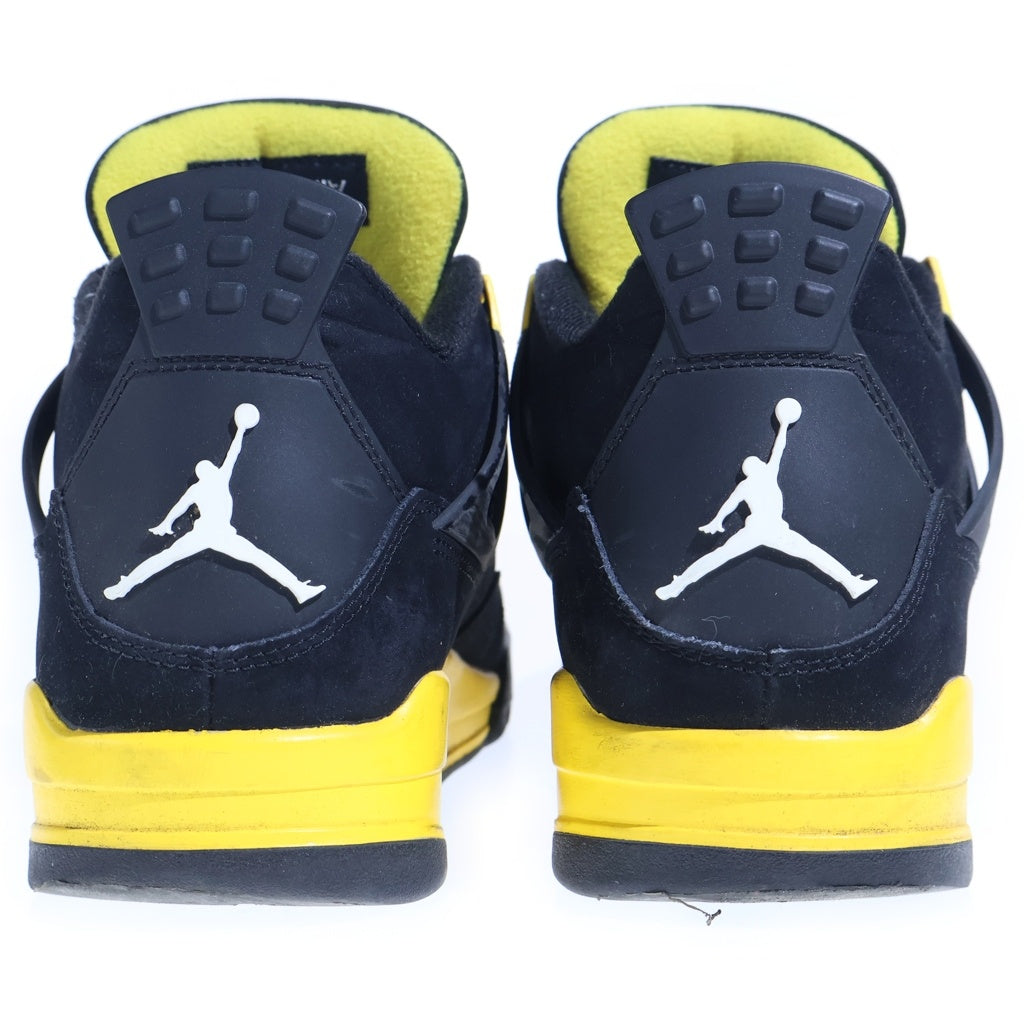 NIKE(ナイキ) AIR JORDAN 4 RETRO THUNDER エアジョーダン 4 レトロ サンダー ハイカットスニーカー ブラック/イエロー US9/27cm DH6927-017