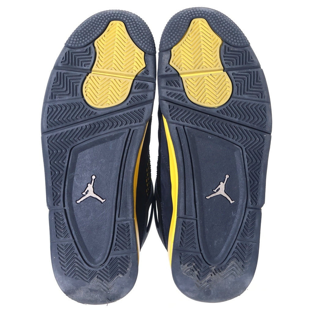 NIKE(ナイキ) AIR JORDAN 4 RETRO THUNDER エアジョーダン 4 レトロ サンダー ハイカットスニーカー ブラック/イエロー US9/27cm DH6927-017