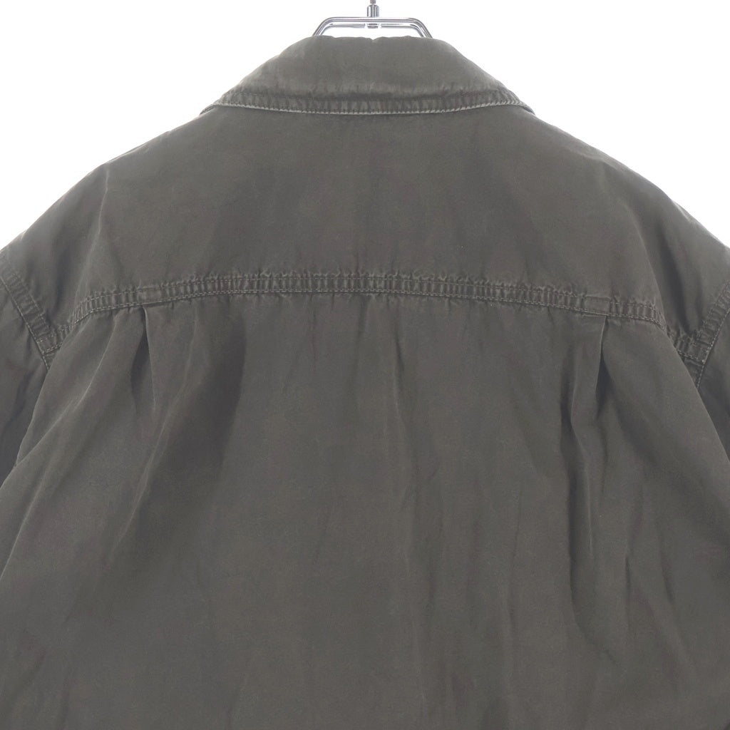 STONE ISLAND(ストーンアイランド) ブラッシュ加工 コットンキャンバス 半袖シャツ カーキ K1S151200029