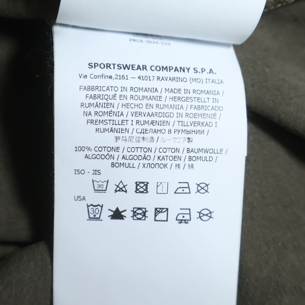 STONE ISLAND(ストーンアイランド) ブラッシュ加工 コットンキャンバス 半袖シャツ カーキ K1S151200029