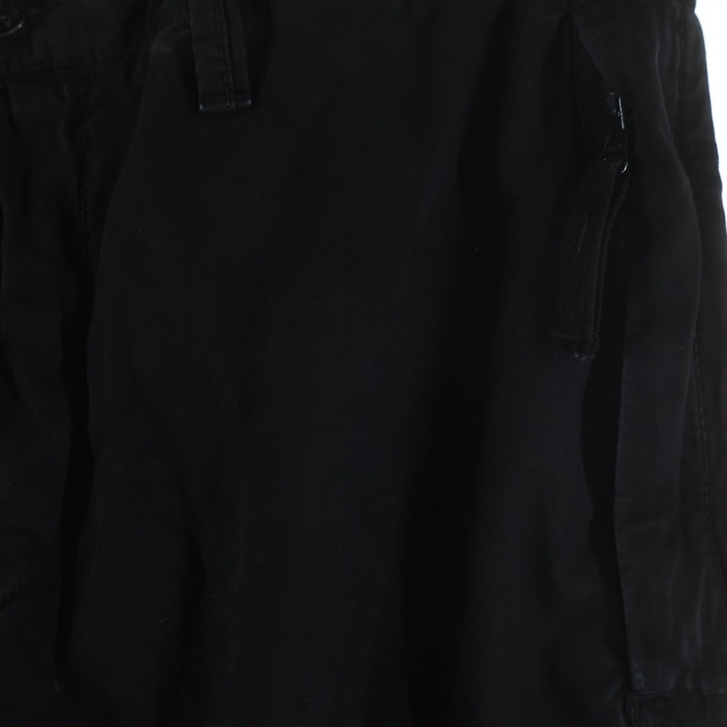 STONE ISLAND(ストーンアイランド) ガーメントダイ エフェクト ロゴパッチ ウォッシュコットン カーゴパンツ ブラック 1015303WA