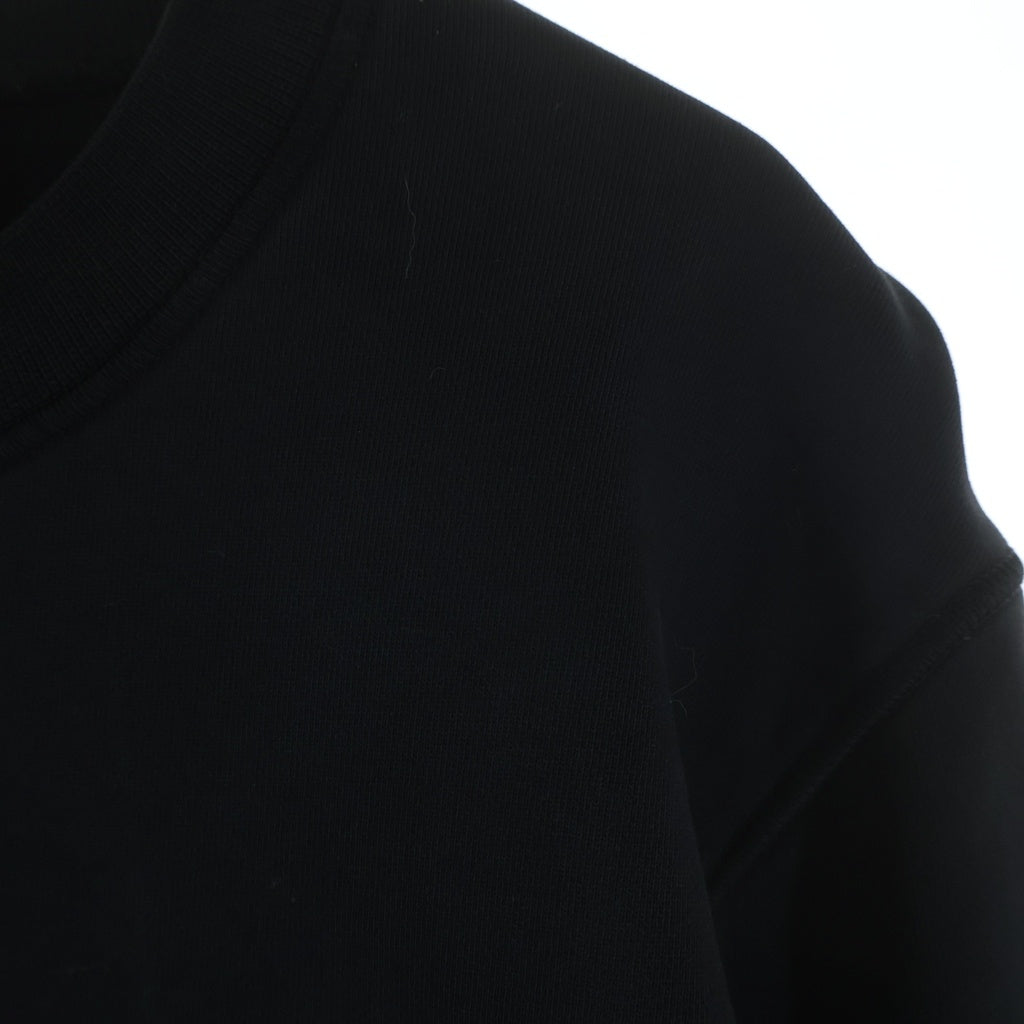 STONE ISLAND(ストーンアイランド) 24SS ロゴワッペン付 コットン クルーネック 長袖スウェット トレーナー カットソー ブラック 801563051