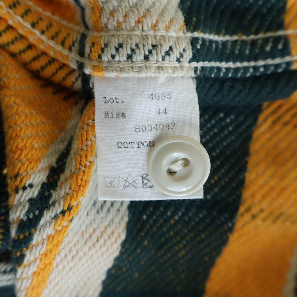 FULLCOUNT(フルカウント) 4085 CHECK FLANNEL WORK SHIRT チェック フランネル ワーク 長袖シャツ イエロー/グリーン
