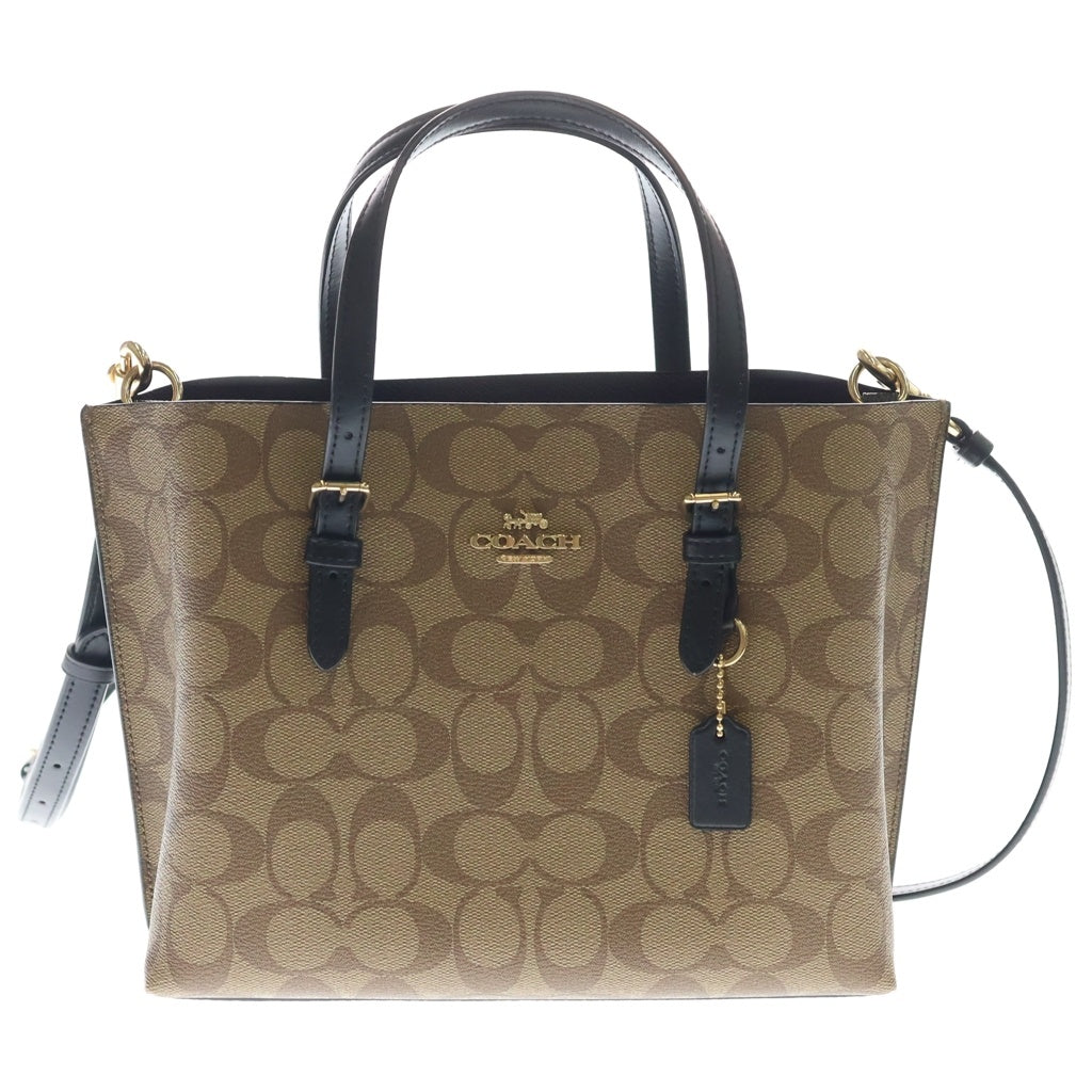 COACH(コーチ) 総柄 フロントロゴ 2WAY ハンドバッグ ブラウン H2141-C4250 レディース