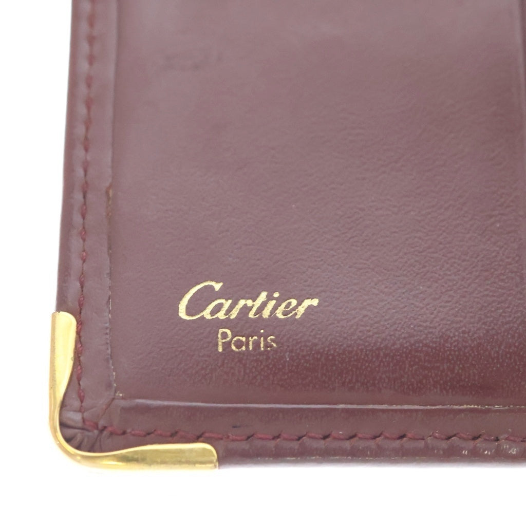 Cartier(カルティエ) マストライン 二つ折り財布 ウオレット レッド レディース