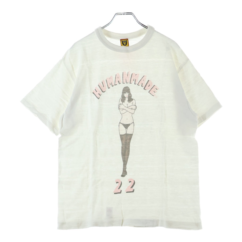 ヒューマンメイド 小嶋陽菜 コラボ グラフィックプリントTシャツ Y513 HUMAN MADE(ヒューマンメイド) ×小嶋陽菜 グラフィックロゴプリント
