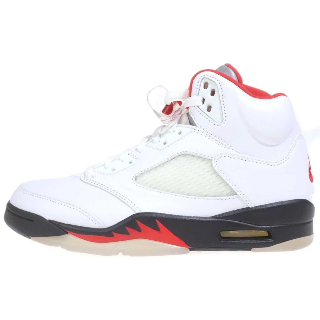 NIKE(ナイキ) AIR JORDAN 5 RETRO FIRE RED エアジョーダン5 ファイアレッド ハイカットスニーカー ホワイト/レッド US8.5/26.5cm DA1911-102