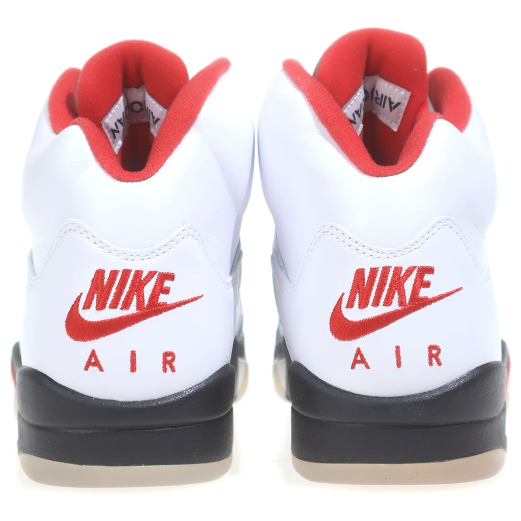 NIKE(ナイキ) AIR JORDAN 5 RETRO FIRE RED エアジョーダン5 ファイアレッド ハイカットスニーカー ホワイト/レッド US8.5/26.5cm DA1911-102