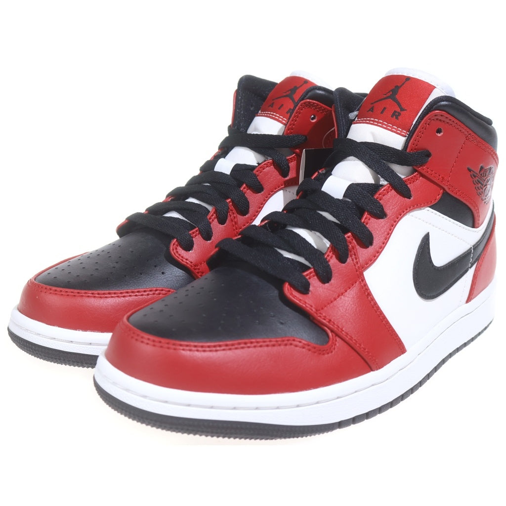 NIKE(ナイキ) AIR JORDAN 1 MID CHICAGO BLACK TOE エアジョーダン1 シカゴ ブラック トゥ ミッドカットスニーカー ブラック/レッド/ホワイト US8.5/26.5cm 554724-069