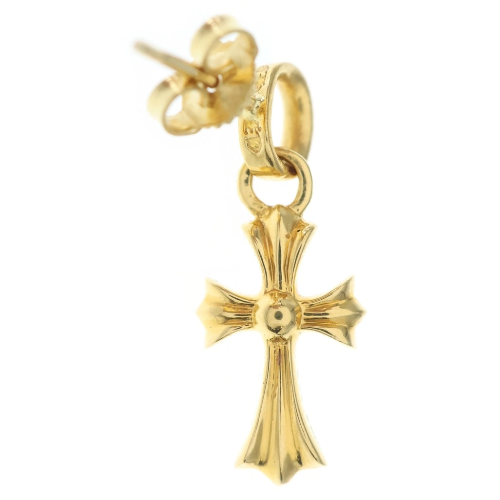 CHROME HEARTS(クロムハーツ) 22K BBY F PPRCHN P/DIA ベイビーファットクロス ドロップピアス PAVEダイヤ ゴールド BCA018