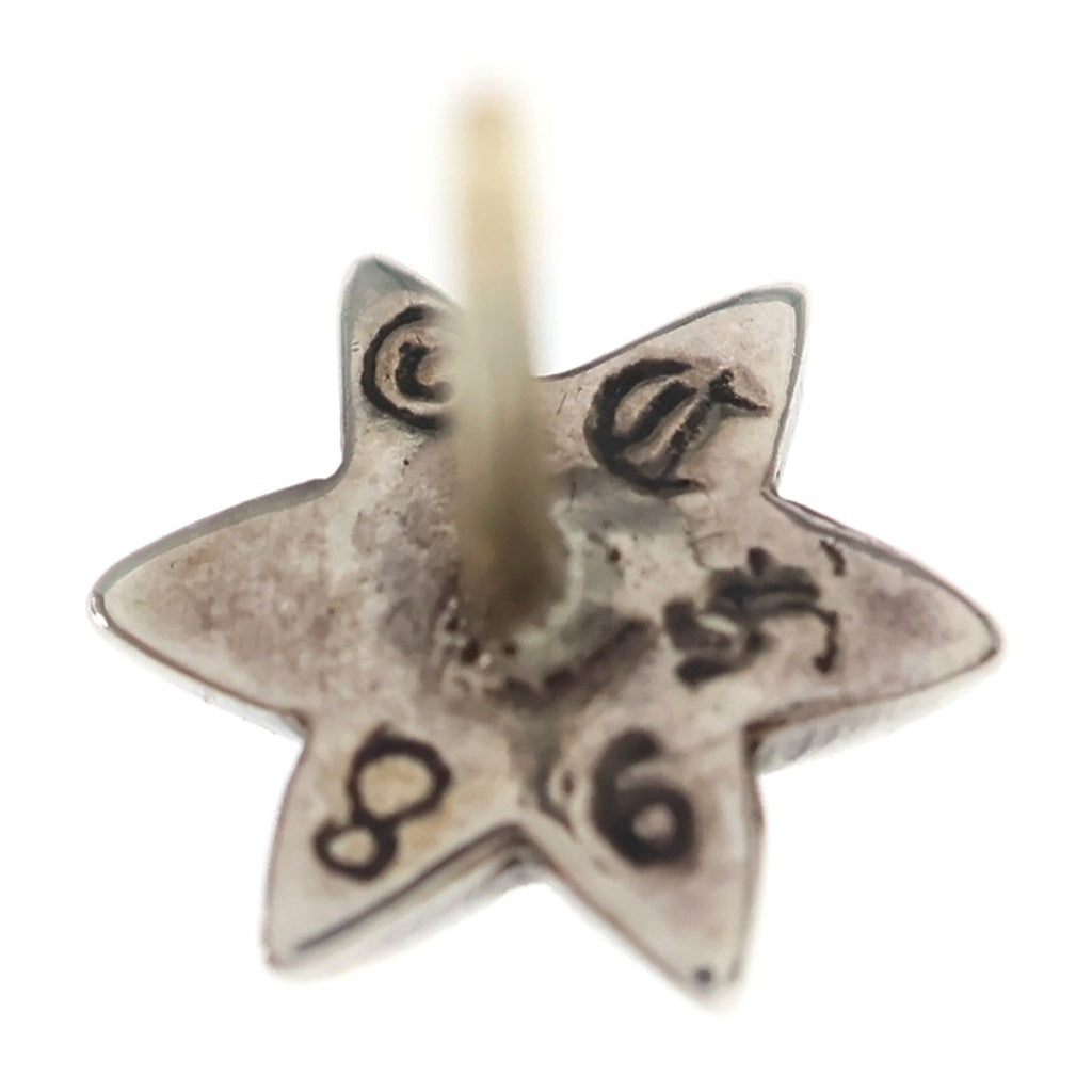 CHROME HEARTS(クロムハーツ) CO STAR 1 SAP スタースタッド 1サファイア ピアス シルバー