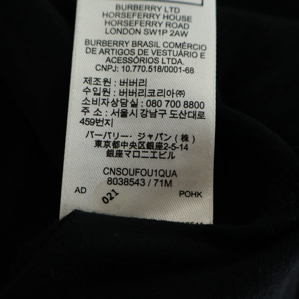 BURBERRY(バーバリー) TBロゴ クルーネック 半袖Tシャツ カットソー ブラック 8038543