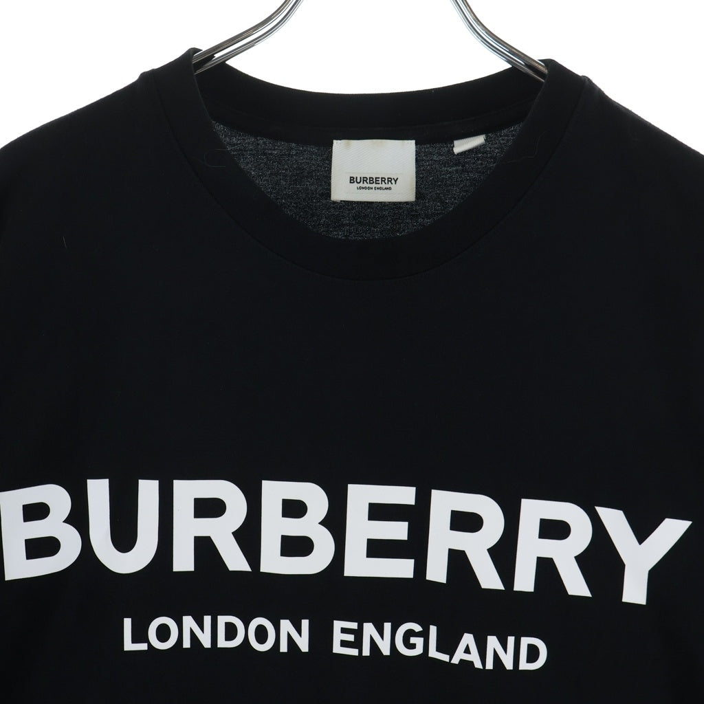 BURBERRY(バーバリー) フロントロゴ クルーネック 半袖Tシャツ カットソー ブラック 8026016