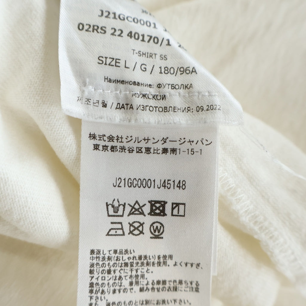 JIL SANDER(ジルサンダー) 23SS フロントロゴ クルーネック 半袖Tシャツ ホワイト J21GC0001