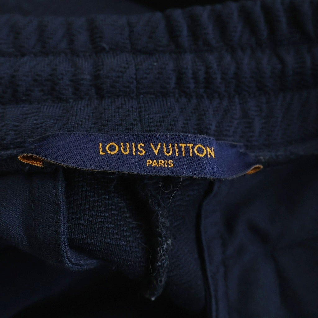 LOUIS VUITTON(ルイヴィトン) 20SS ヴァージルアブロー モノグラム総柄 ドローコード付き ジャージ パンツ ネイビー RM192Q NPS HHY44W