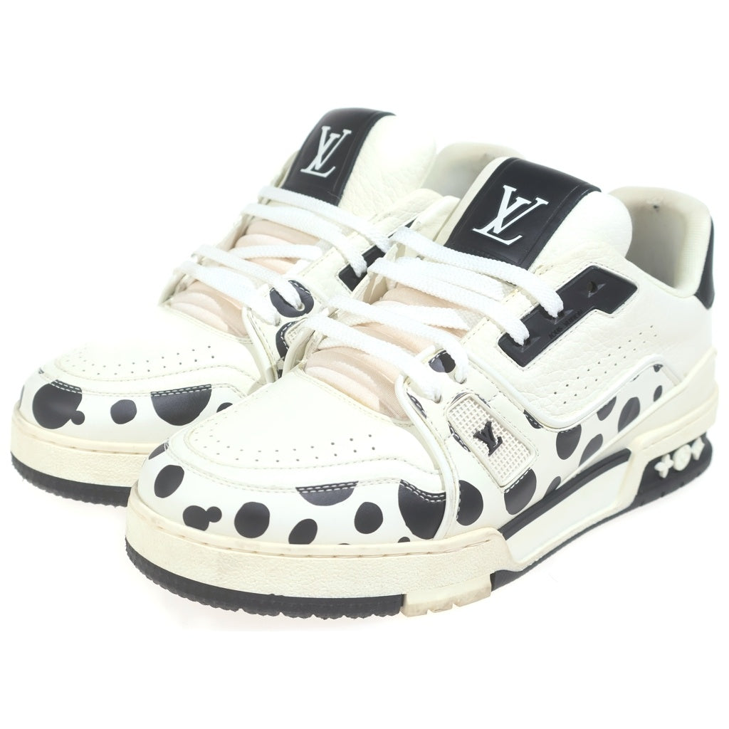 LOUIS VUITTON(ルイヴィトン) 23SS ×yayoi kusama 草間彌生 LVトレイナー ライン スニーカーブラック/ホワイト 1AB99K