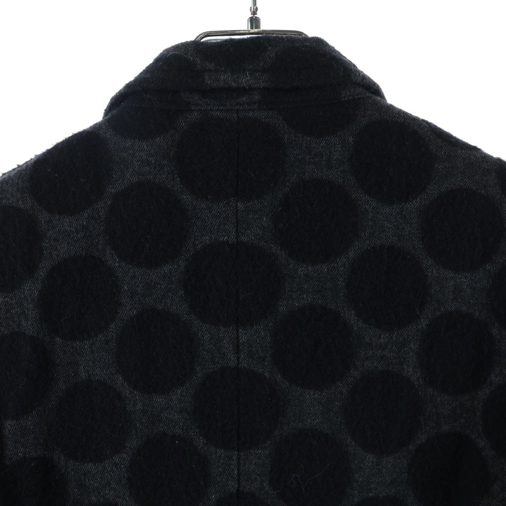 BLACK COMME des GARCONS(ブラックコムデギャルソン) バックスリット ドットテーラードコート ブラック 1L-J020