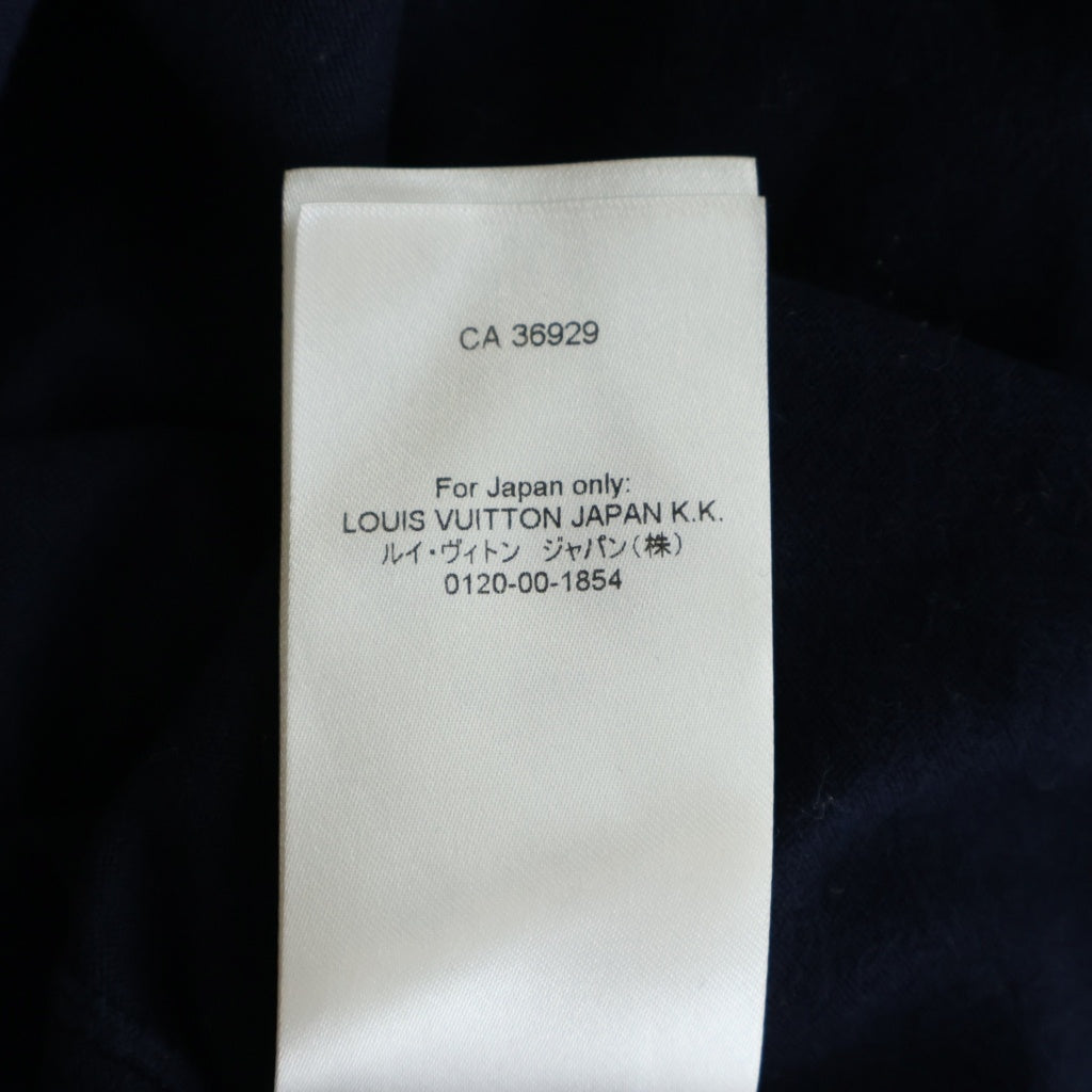 LOUIS VUITTON(ルイヴィトン) 24SS シグネチャー ロゴ ジャガード クルーネック 半袖Tシャツ カットソー ネイビー RM242MQ Z34 HRN42W