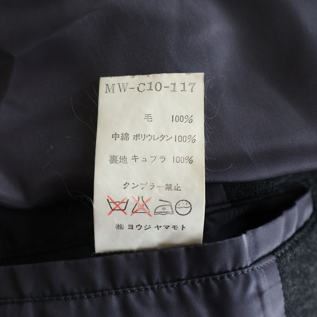 Y's for men(ワイズフォーメン) フード付き ウールロング コート グレー MW-C10-117