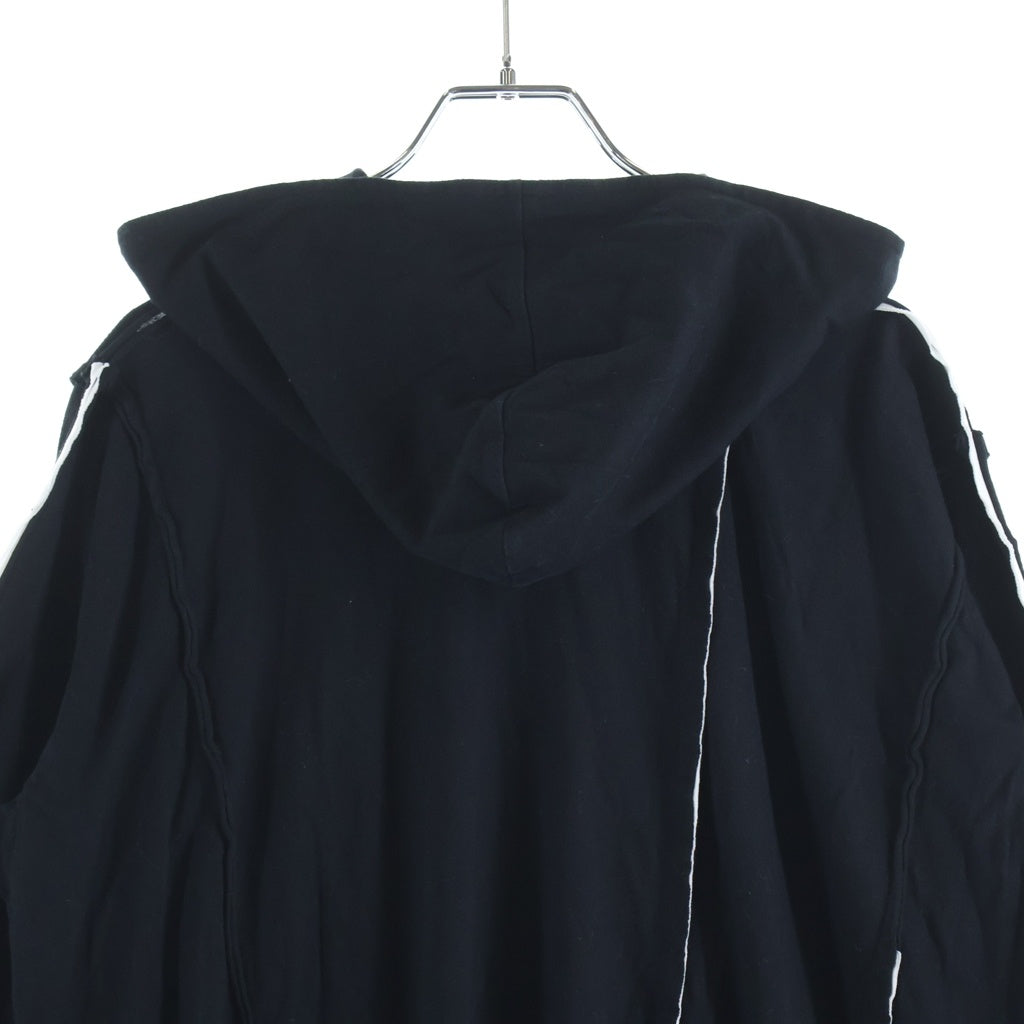 B Yohji Yamamoto(ビー ヨウジヤマモト) 18AW スイッチフードプルオーバーカットソー ブラック NV-T60-074