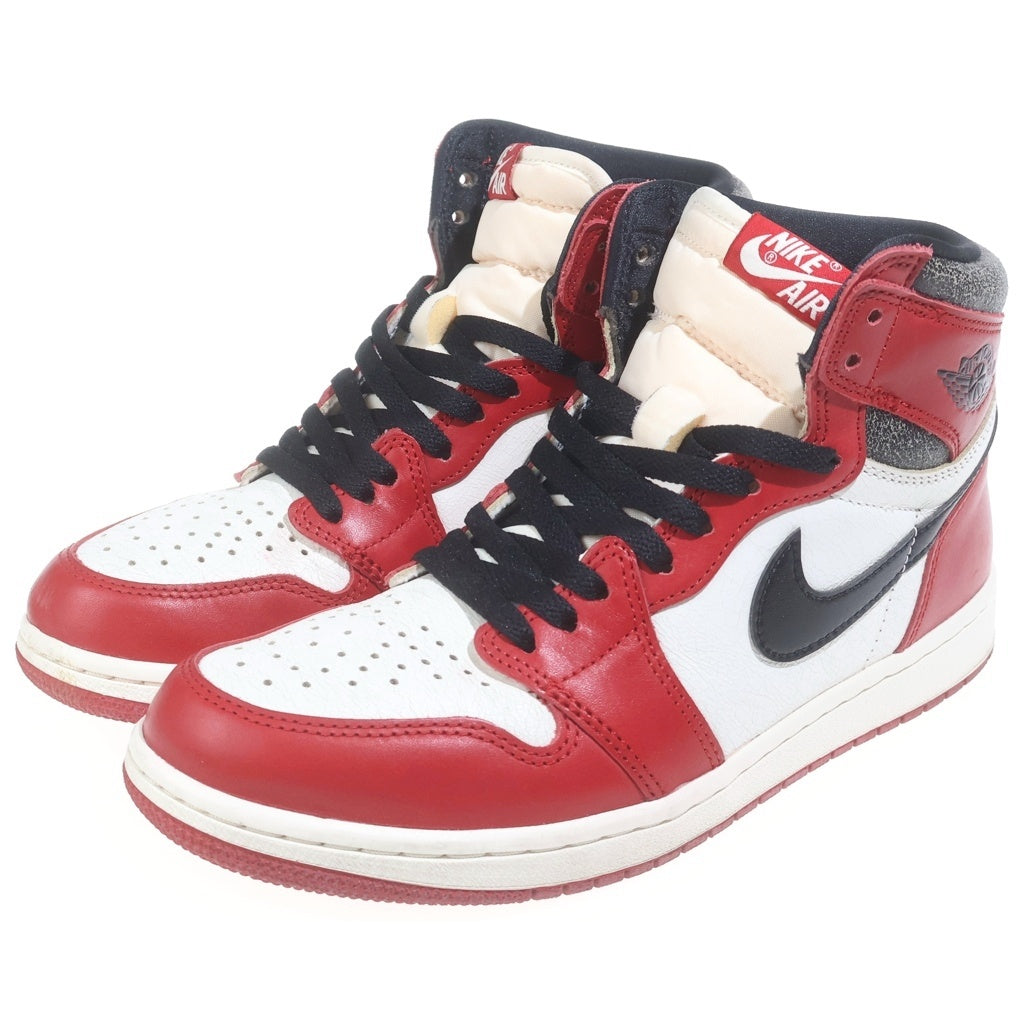 NIKE(ナイキ) AIR JORDAN 1 HIGH OG CHICAGO LOST & FOUND エアジョーダン1 シカゴ ロスト&ファウンド ハイカットスニーカー US8.5/26.5cm レッド DZ5485-612