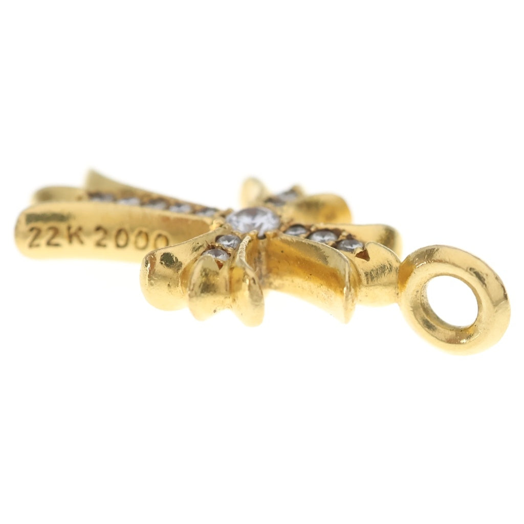 CHROME HEARTS(クロムハーツ) 22K TNY CRSF P/DIA タイニーファットクロス PAVEダイヤ ペンダントトップ ゴールドBCA033