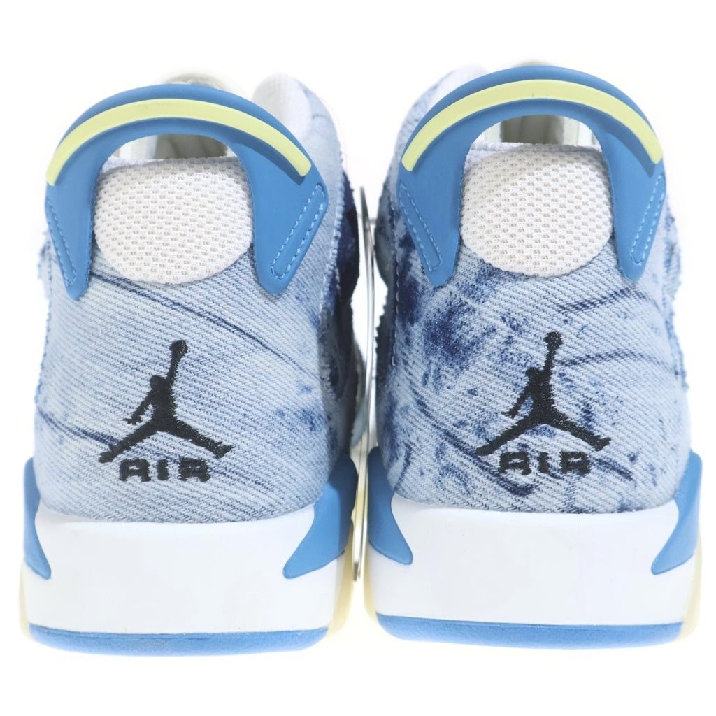 NIKE(ナイキ) AIR JORDAN 6 WASHED DENIM エアジョーダン6 ウォッシュドデニム レディースハイカットスニーカー ブルー US3.5Y/22.5cm DM9045-100