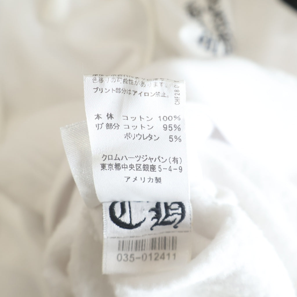 CHROME HEARTS(クロムハーツ) SWTSHRT PLVR 袖英字プリントプルオーバーパーカー ホワイト