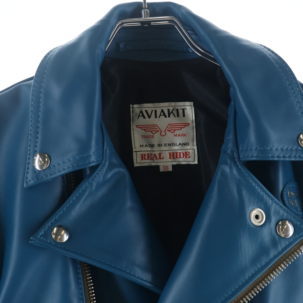 Lewis Leathers(ルイスレザー) CYCLONE サイクロン ホースハイド ヴィンテージ ターコイズ レザージップアップ ダブルライダース ジャケット