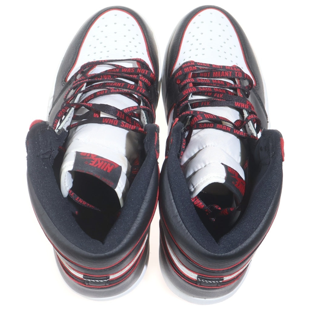 NIKE(ナイキ) AIR JORDAN1 HIGH OG BLOOD LINEエアジョーダン1 ハイカットスニーカー ブラッドライン ブラック/レッド US10.5/28.5cm 555088-062