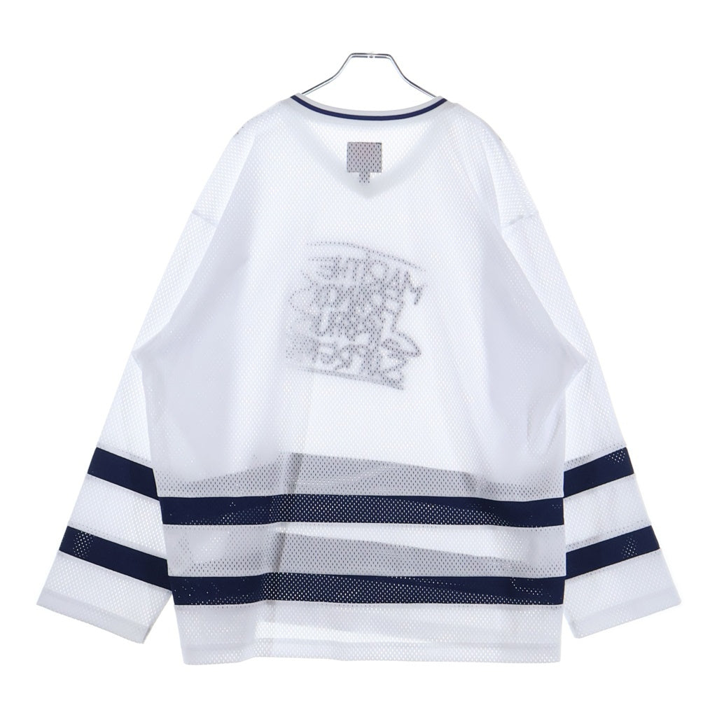 SUPREME(シュプリーム) 23AW×Marithe + Francois Girbaud Hockey Jersey マリテフランソワジルボー ホッケー ジャージ クルーネック長袖Tシャツ カットソー ホワイト