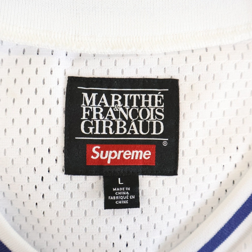 SUPREME(シュプリーム) 23AW×Marithe + Francois Girbaud Hockey Jersey マリテフランソワジルボー ホッケー ジャージ クルーネック長袖Tシャツ カットソー ホワイト