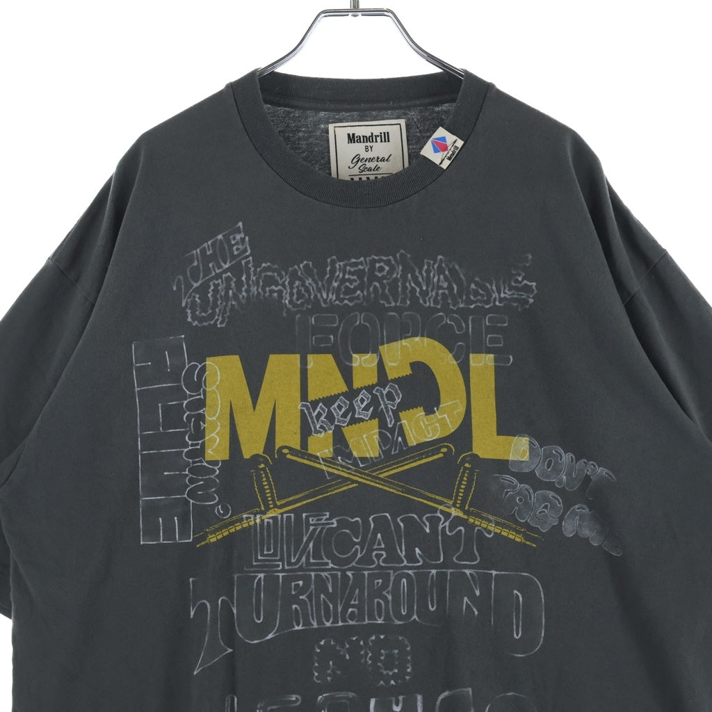 MAISON MIHARAYASUHIRO(メゾンミハラヤスヒロ) ヴィンテージ加工 ダックプリント ディストレスド クルーネック 半袖Tシャツ カットソー グレー C11TS503