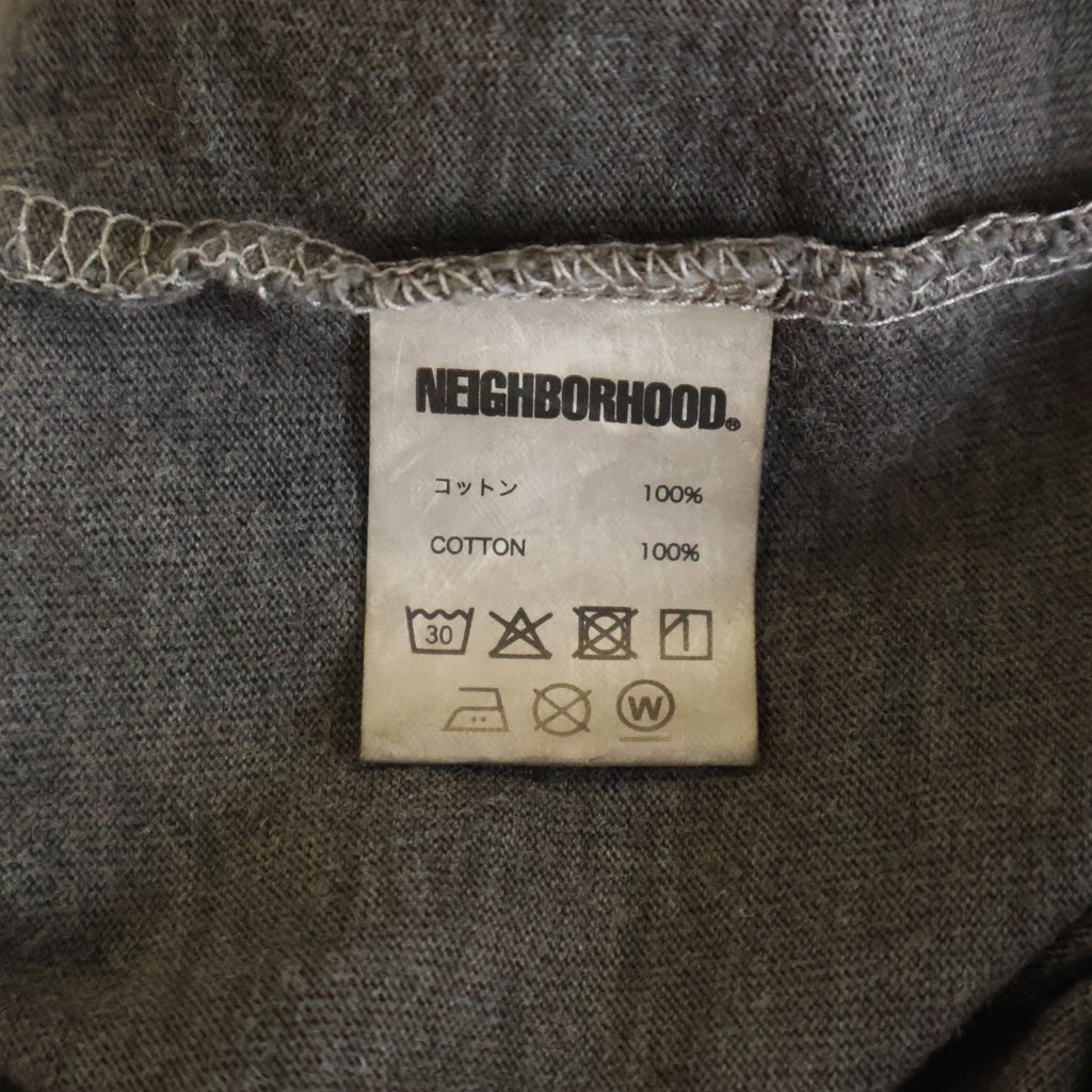 NEIGHBORHOOD(ネイバーフッド) グラフィックプリント クルーネック 長袖Tシャツ カットソー ブラウン 252PCNH-LT14
