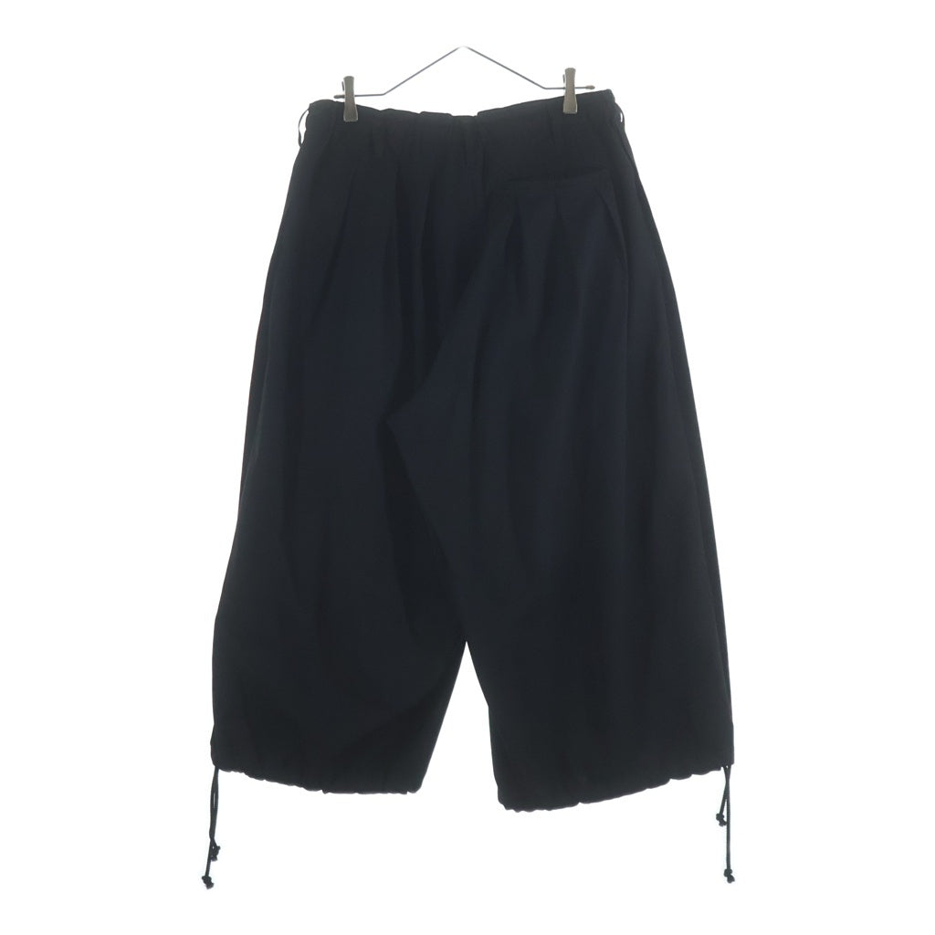Ground Y(グラウンドワイ) WOOL GABARDINE BALLOON PANTS ウール ギャバジン バルーン パンツ ブラック GO-P03-100