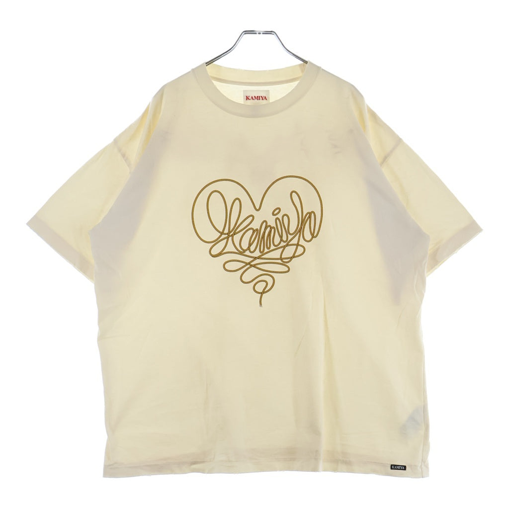 KAMIYA(カミヤ) 24SS ロープ グラフィック プリント クルーネック 半袖Tシャツ カットソー G13TS070