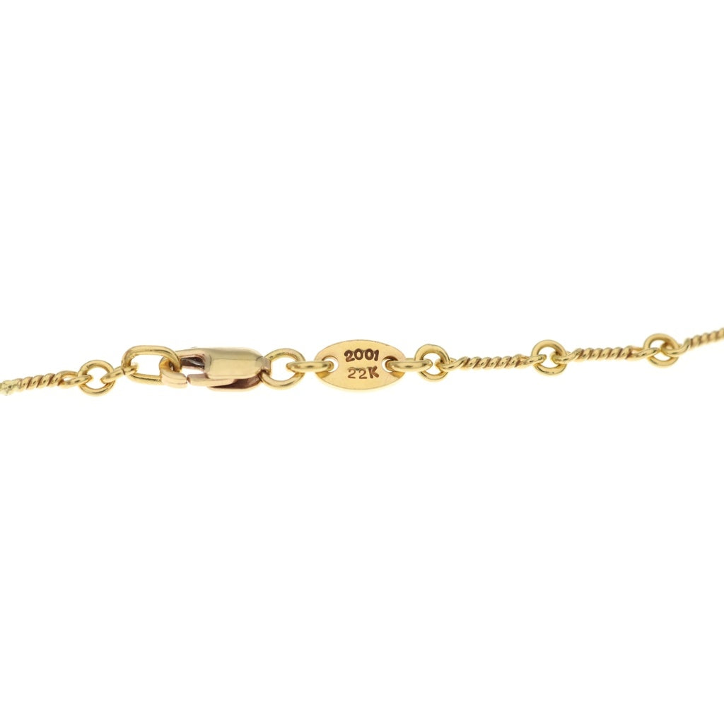 CHROME HEARTS(クロムハーツ) 22K NECKCHAIN T20 ツイストチェーンネックレス 20inch ゴールド BCA015