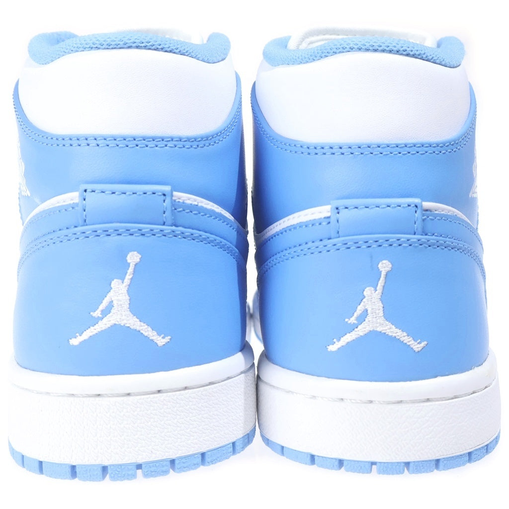 NIKE(ナイキ) 【観賞用 2012年製】 AIR JORDAN MID UNC エアジョーダン1 レトロ ユニバーシティ ブルー ミッドカットスニーカー ホワイト/ブルー US8.5/26.5cm 554724-106
