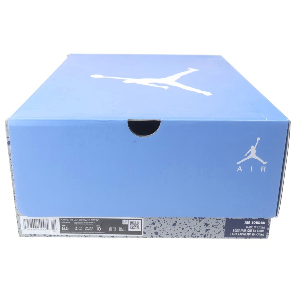 NIKE(ナイキ) AIR JORDAN 6 UNC エア ジョーダン 6 ハイカットスニーカー ブルー/ホワイト US8.5/26.5cm CT8529-410