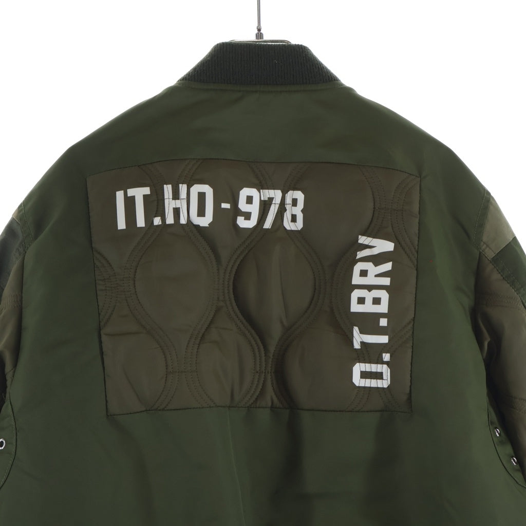 DIESEL(ディーゼル) 21SS J-UPPER-0ECAM ジップアップ ボンバージャケット カーキ A01628