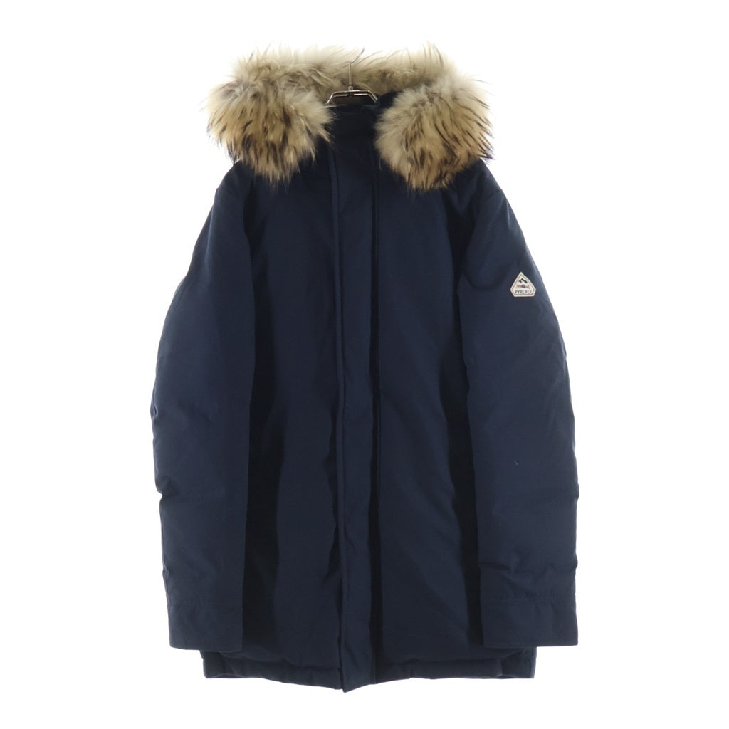 PYRENEX(ピレネックス) ANNECY FUR アヌシー ファーフード付き ジップアップ ダウンジャケット ネイビー HMM037P4004T2