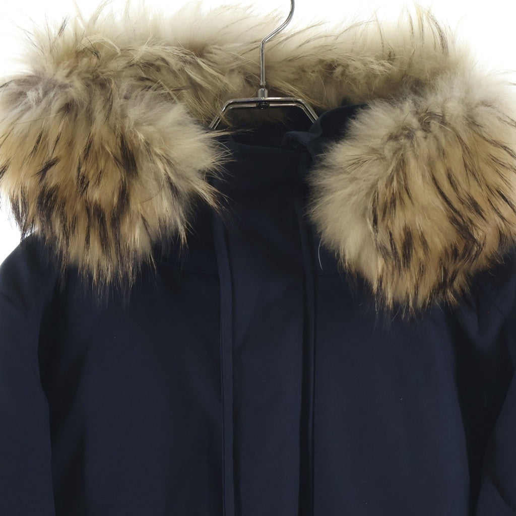PYRENEX(ピレネックス) ANNECY FUR アヌシー ファーフード付き ジップアップ ダウンジャケット ネイビー HMM037P4004T2