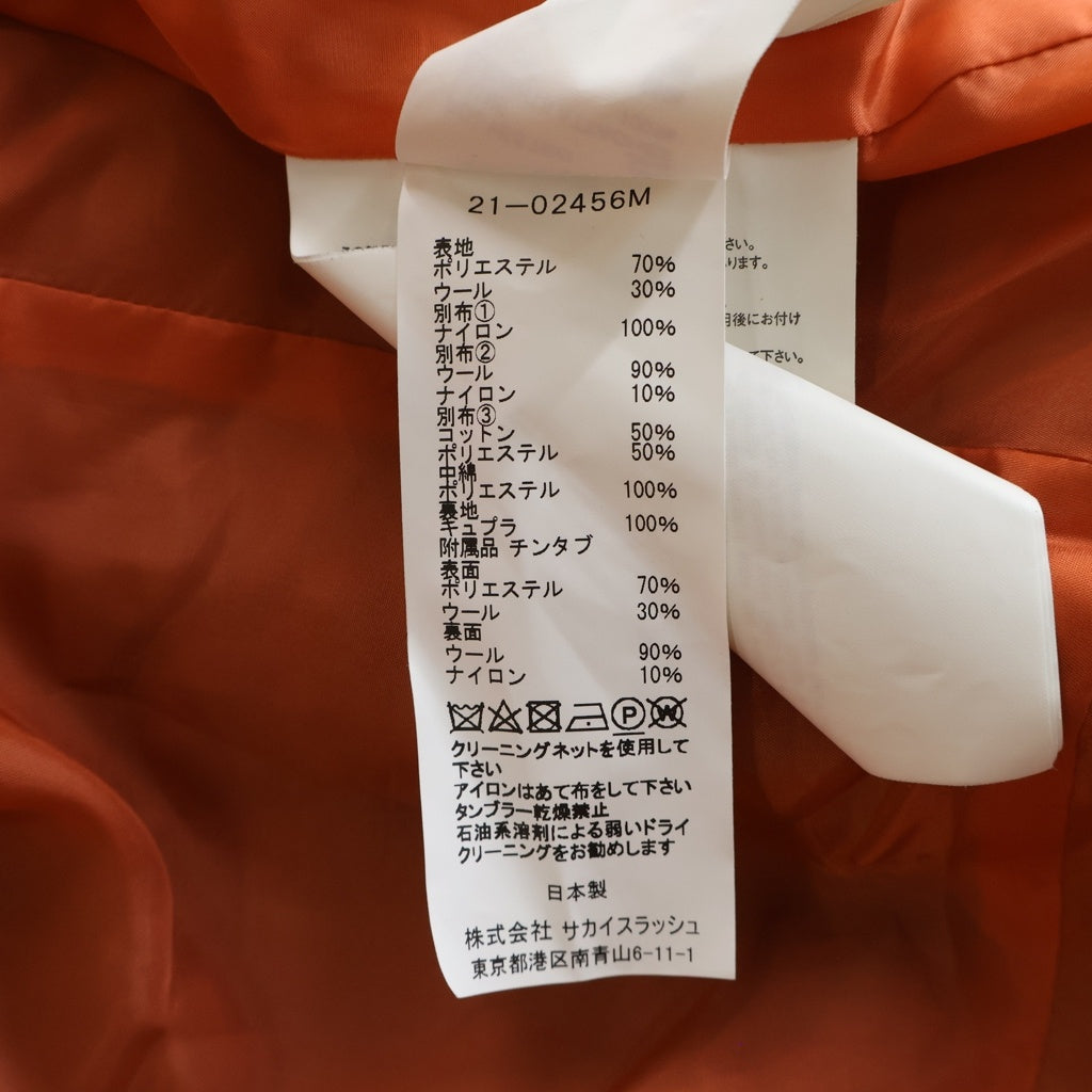 Sacai(サカイ) 21SS SUITING MA-1 ドッキング スーチング ブレザー テーラードジャケット ブルゾン 21-02456M
