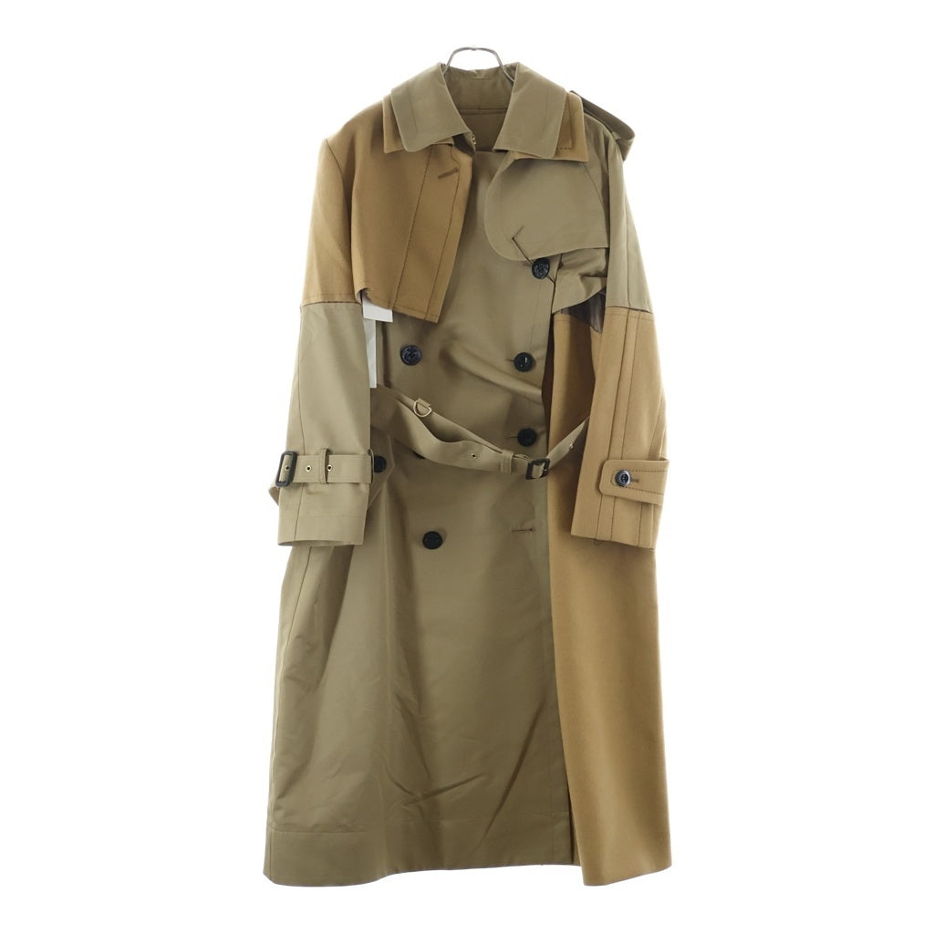 Sacai(サカイ) 20AW トレンチ ドッキング ロングコート ベージュ 20-05125