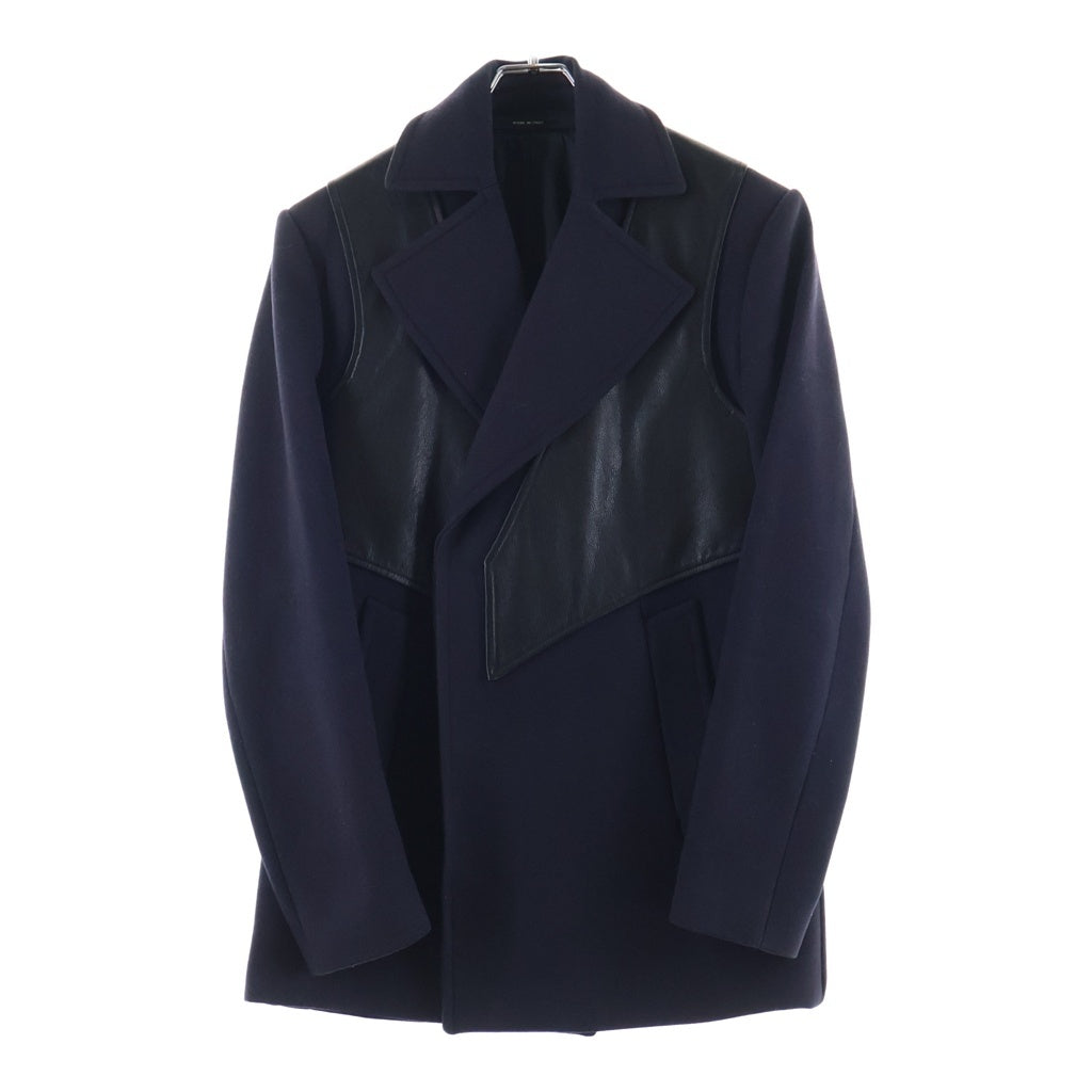 GIVENCHY(ジバンシィ) リカルドティッシ レザー切り替え ピーコート ネイビー 141290-2911 141290-2911