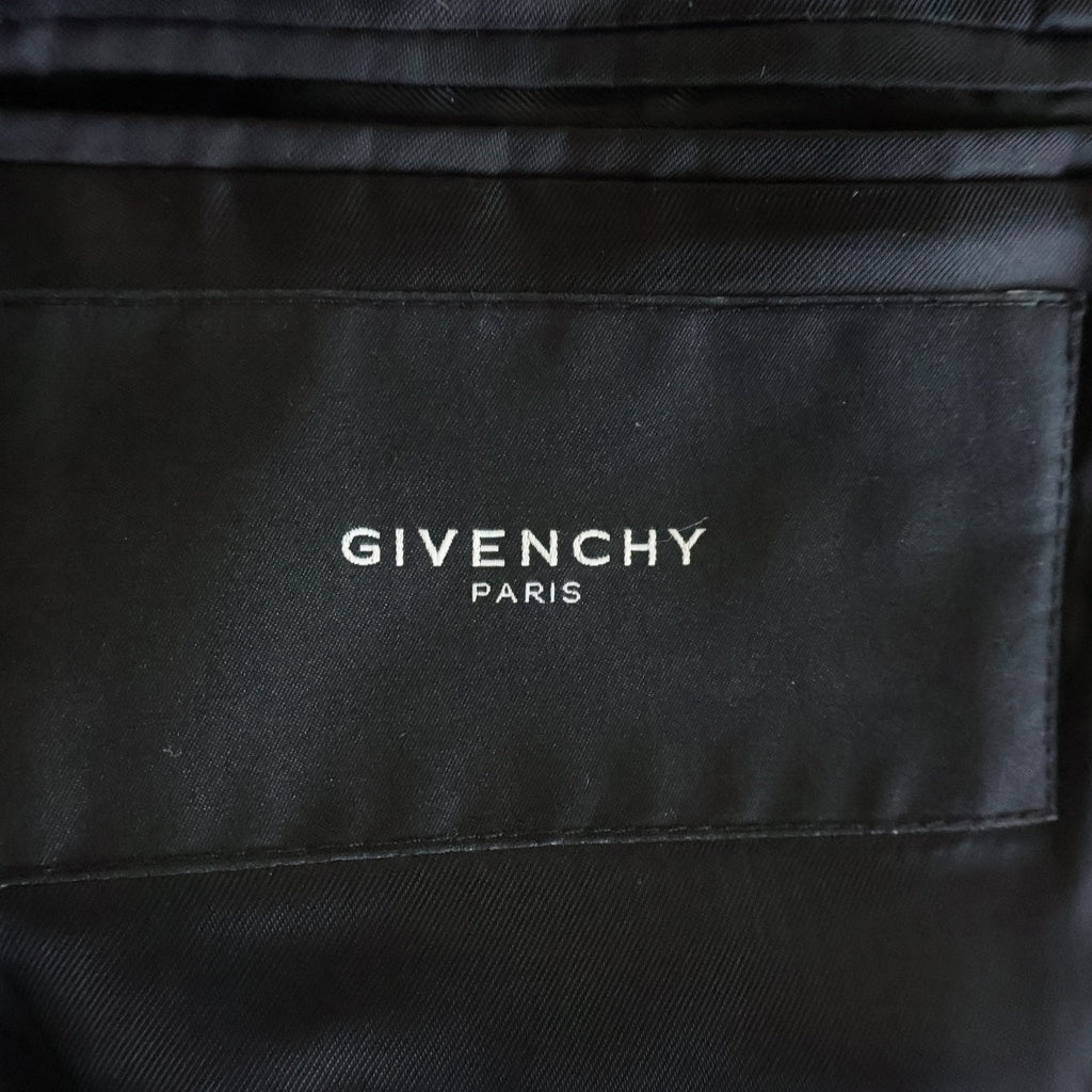 GIVENCHY(ジバンシィ) リカルドティッシ レザー切り替え ピーコート ネイビー 141290-2911 141290-2911
