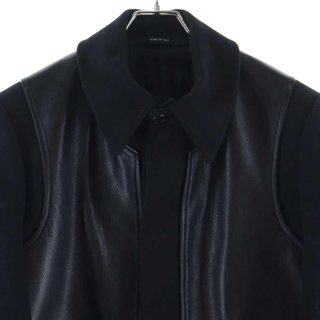 GIVENCHY(ジバンシィ) リカルドティッシ レザー切り替え ピーコート ブラック 141290-2912 141290-2912