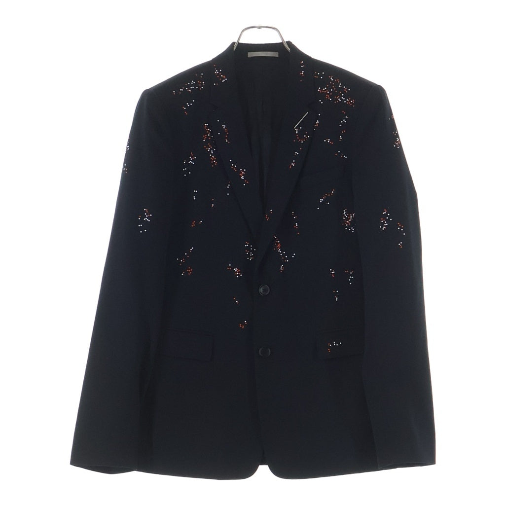 Dior HOMME(ディオールオム) 17AW ビジュウ装飾 テーラードジャケット ブラック 733C269W5956