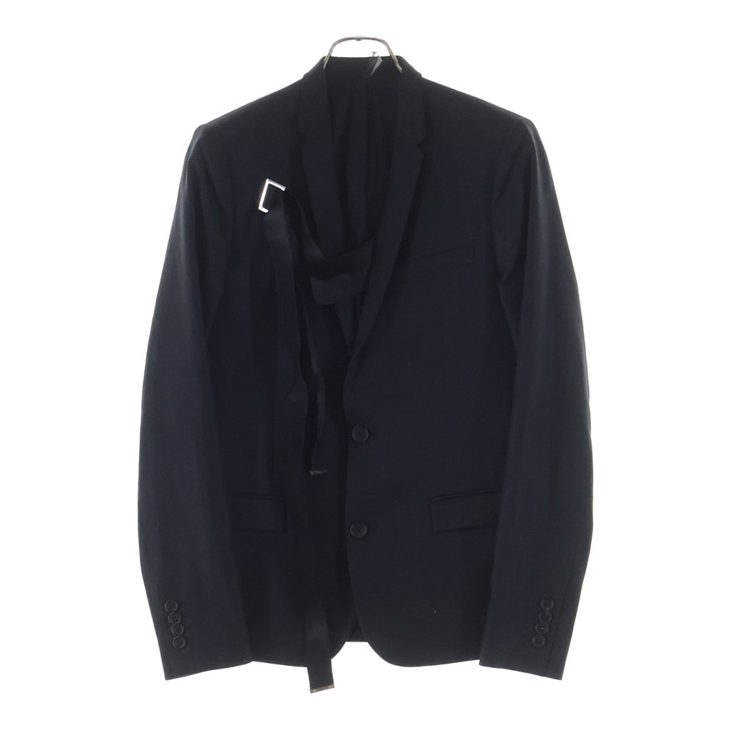 Dior HOMME ディオールオム 19SS フロント ベルテッド テーラード ジャケット ブラック 9H3123331133 Dior HOMME(ディオールオム) 19SS フロント ベルテッド テーラード